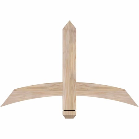 Ekena Millwork Bellingham Smooth Timber Gable Bracket, Douglas Fir, 36"W x 23"H x 1 1/2"D x 3 1/2"F, 15/12 Pitch GBW036X23X0204BEL00SDF